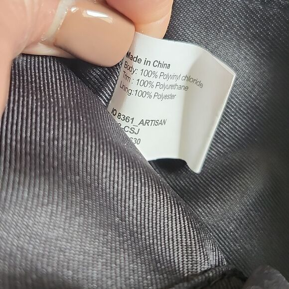 Elliott Lucca faux leather crossbody bag, off-white red & green floral, 12" x 7" - Picture 7 of 7